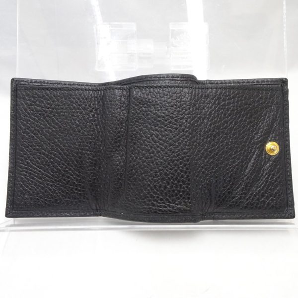 5 Gucci Compact Wallet Trifold Petit Marmont Leather Black