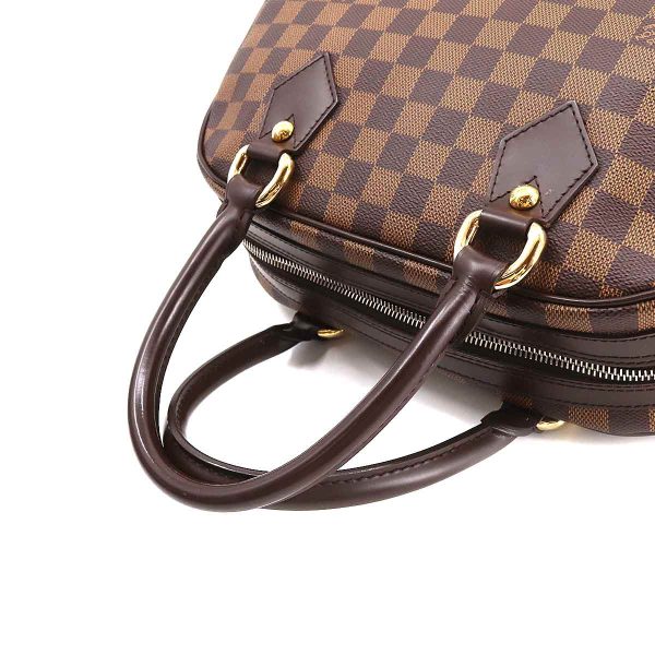 5 Louis Vuitton Damier Duomo Hand Bag Ebene Gold Metal Fittings