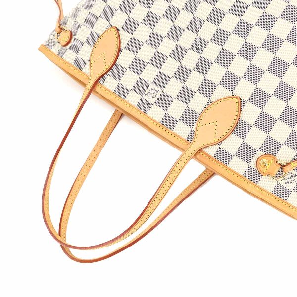 5 Louis Vuitton Damier Azur Neverfull PM Tote Bag White