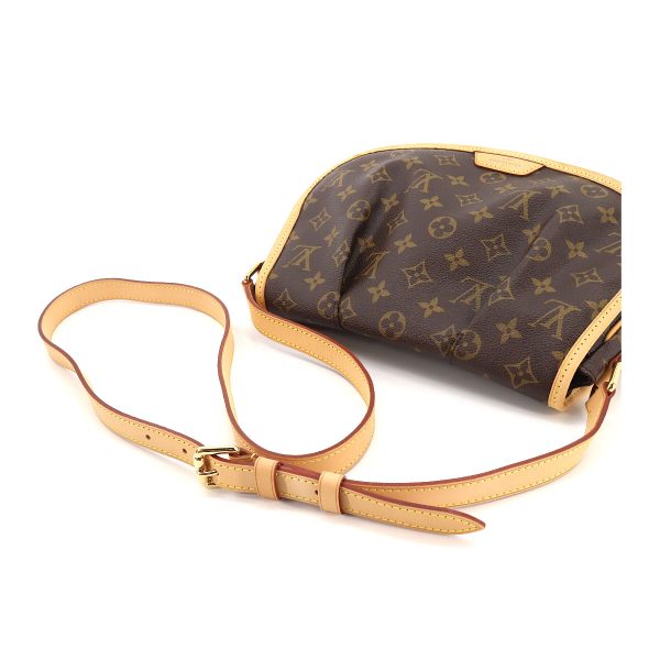 5 Louis Vuitton Monogram Menilmontant PM Shoulder Bag Brown Gold Metal Fittings