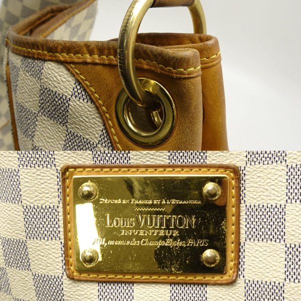 5 Louis Vuitton Damier Azur Galliera PM Shoulder Tote White