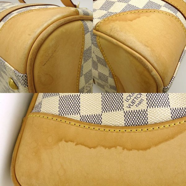 5 Louis Vuitton Damier Azur Berkley Handbag Boston Bag White