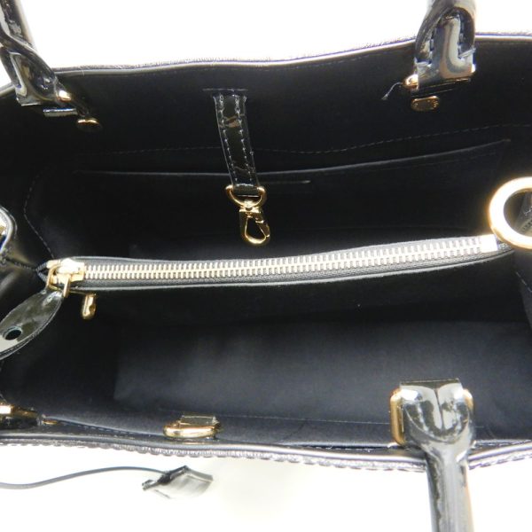 5 Louis Vuitton Vernis Montaigne MM Noir Black 2WAY Bag