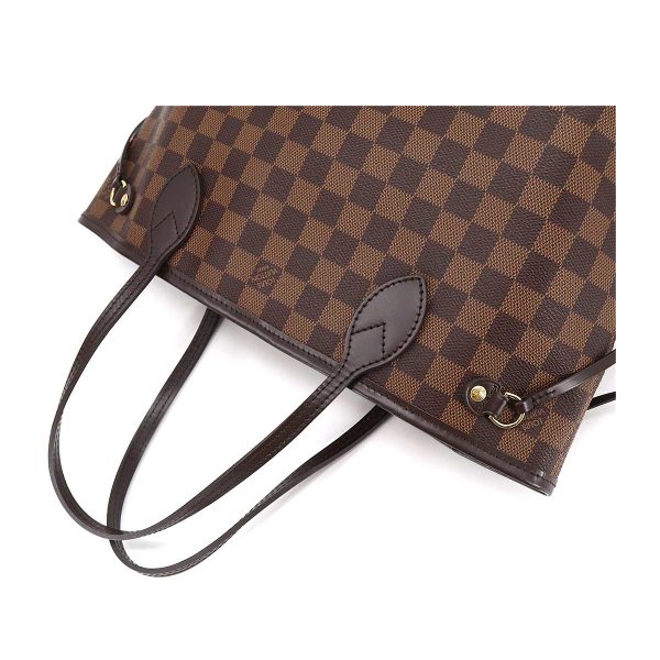 5 Louis Vuitton Damier Neverfull PM Tote Bag Brown Gold Hardware