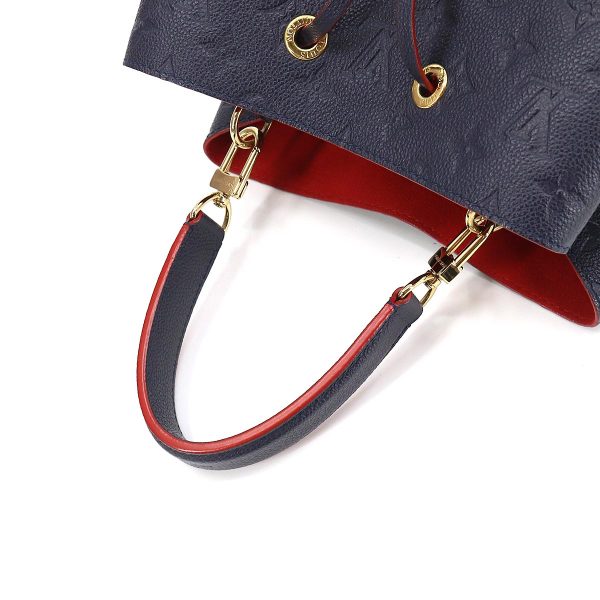 5 Louis Vuitton Monogram Emplant Neo Noe Shoulder Bag Leather Marine Rouge
