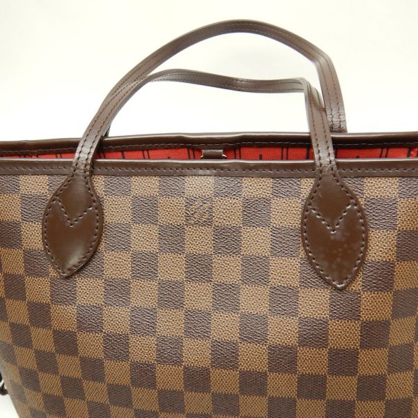 5 Louis Vuitton Damier Neverfull PM Ebene Tote Bag Brown