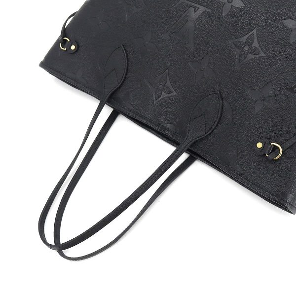 5 Louis Vuitton Monogram Emplant Neverfull MM Tote Bag Leather Noir Black