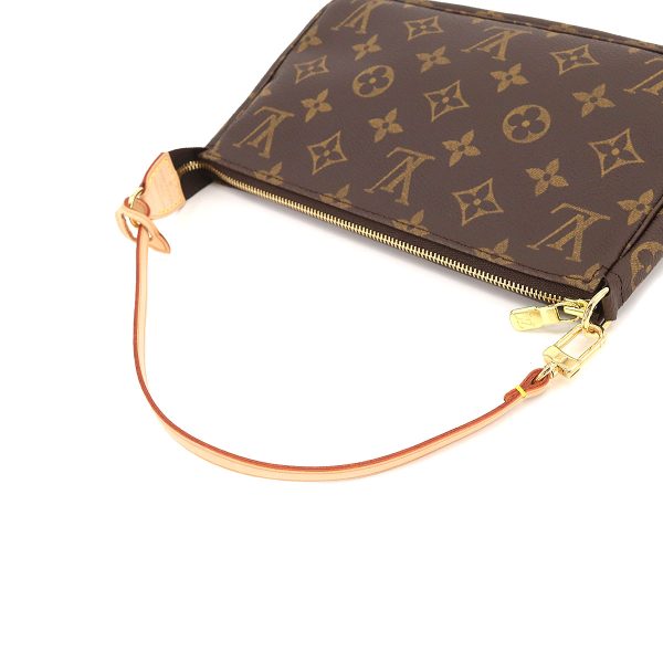 5 Louis Vuitton Monogram Pochette Accessoires Brown Gold Metal Fittings