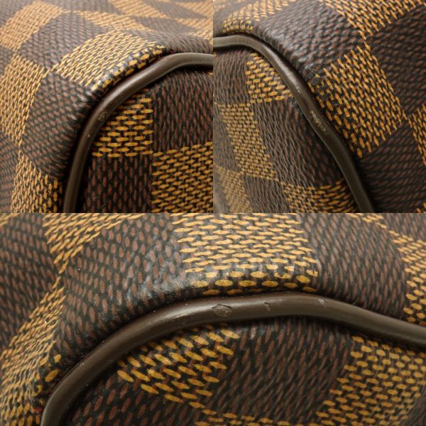 5 Louis Vuitton Damier Speedy Bandouliere 30 Ebene Boston Bag Brown