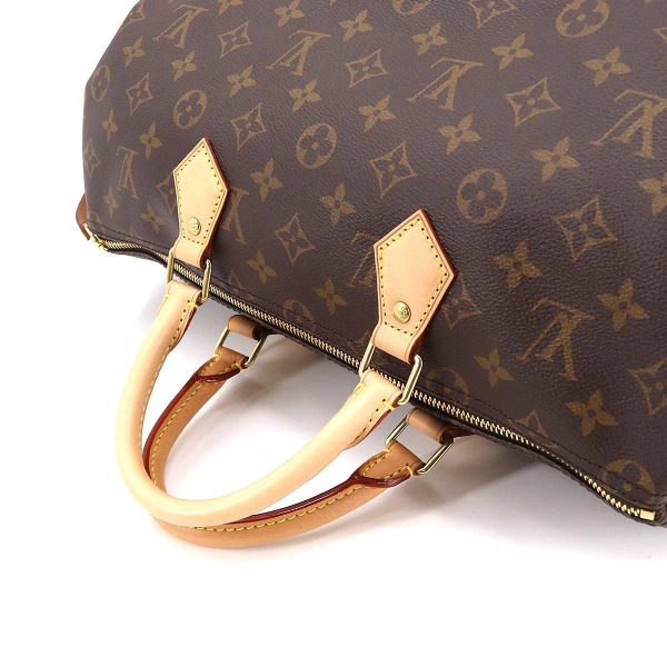 5 Louis Vuitton Monogram Speedy 35 Hand Bag Brown