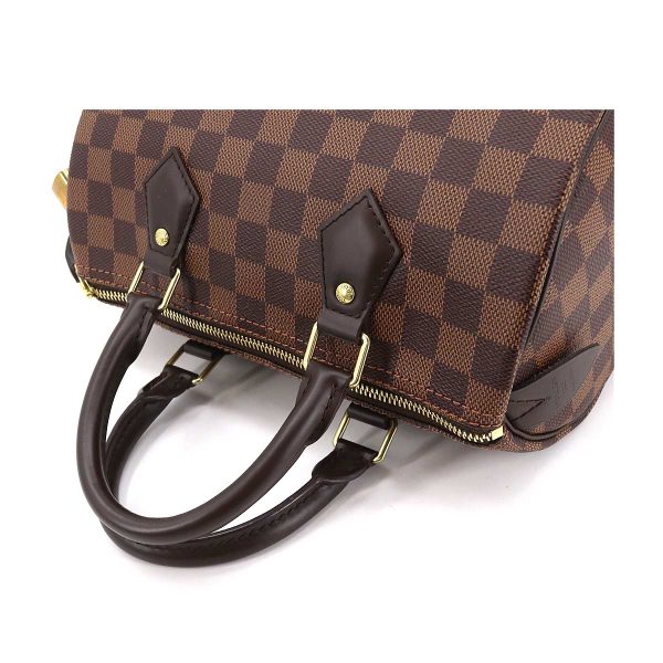 5 Louis Vuitton Damier Speedy 25 Hand Bag Ebene Brown Gold Hardware