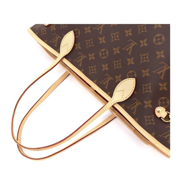 5 Louis Vuitton Monogram Neverfull MM Tote Bag Brown