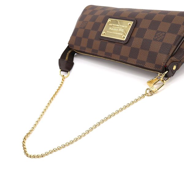 5 Louis Vuitton Damier Eva 2 way Hand Shoulder Bag Ebene Brown