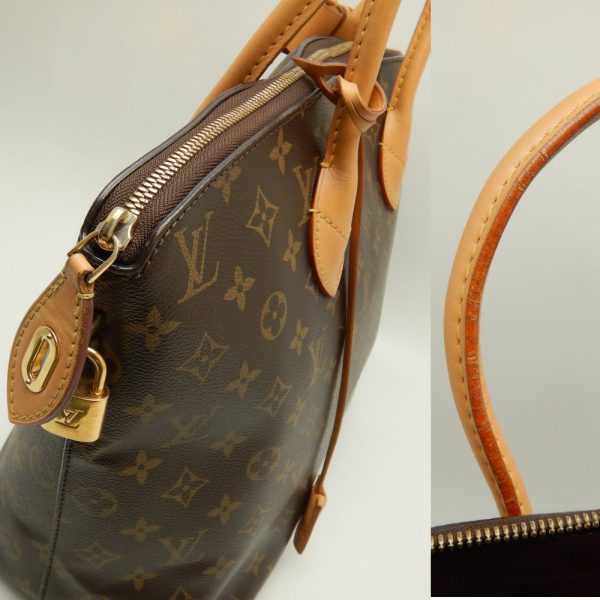 5 Louis Vuitton Monogram Lockit MM Brown Handbag