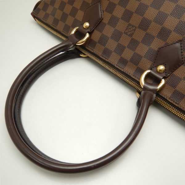 5 Louis Vuitton Damier Saleya MM Ebene Shoulder Tote Brown