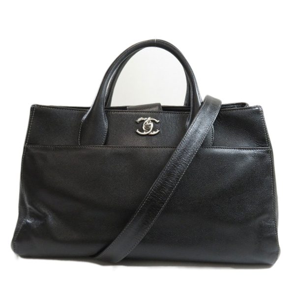 55118006 1 Chanel Coco Mark 2way Silver Metal Fittings Tote Bag