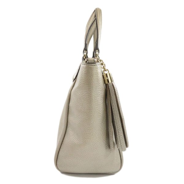 55205002 3 Gucci Soho 2way Shoulder Bag Leather Beige