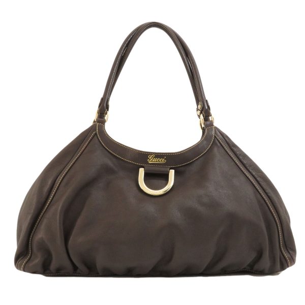 55314060 1 Gucci Abbey Tote Bag Leather Brown