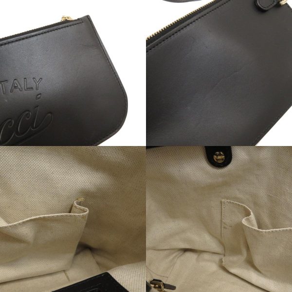 55314334 10 combine Gucci Micro GG Tote Bag Leather Black