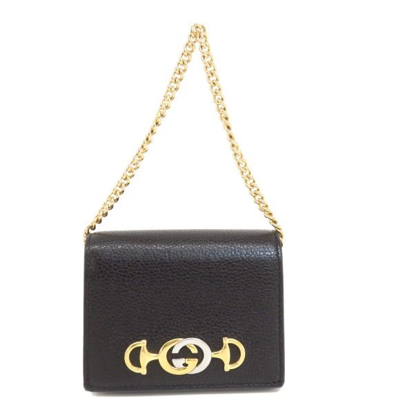 55427006 1 Gucci Zumi Bifold Wallet Chain Coin Purse Leather