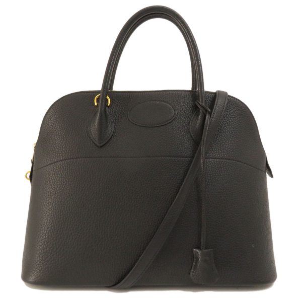 55505016 1 Hermes Bolide 37 Black Gold Hardware Handbag Togo