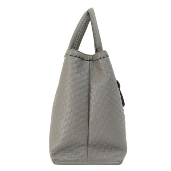 55514354 3 Gucci Microsima GG Outlet 2way Tote Bag Leather Gray