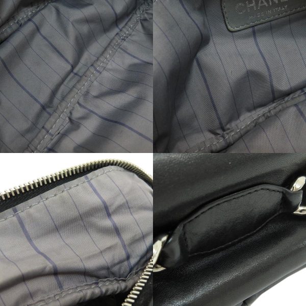 55608003 11 combine Chanel Matelasse Silver Hardware Handbag Lambskin Black