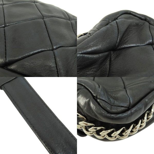 55608003 15 combine Chanel Matelasse Silver Hardware Handbag Lambskin Black