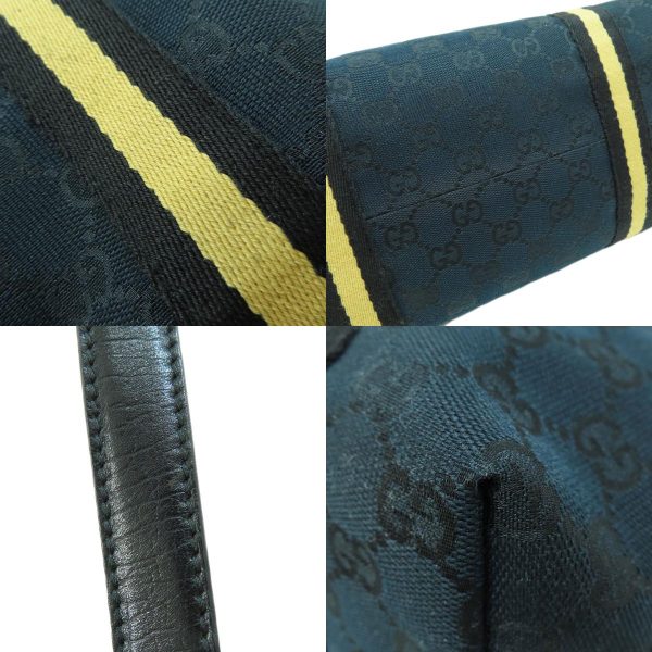 55705005 12 combine Gucci GG Handbag Canvas Black x Yellow