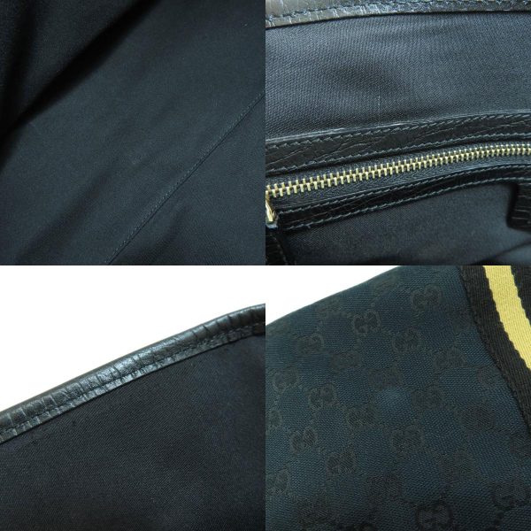 55705005 8 combine Gucci GG Handbag Canvas Black x Yellow