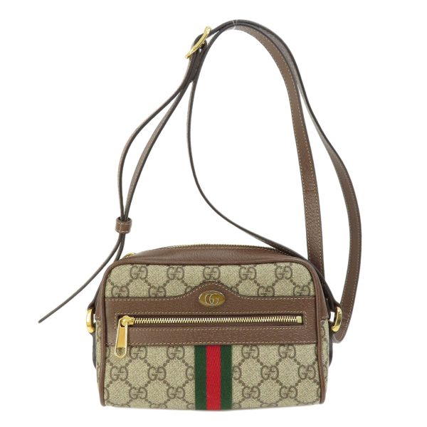 55708006 1 Gucci Ophidia GG Supreme Mini Shoulder Bag Brown