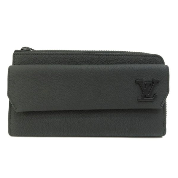 55714242 1 Louis Vuitton Zippy Aerogram Noir Long Wallet Leather