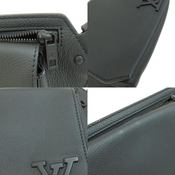 55714302 8 combine Louis Vuitton Takeoff Sling Aerogram Body Bag Leather Black