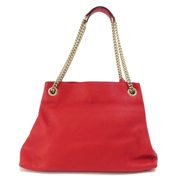 55719050 2 Gucci Chain Shoulder Soho Tote Bag Leather Red