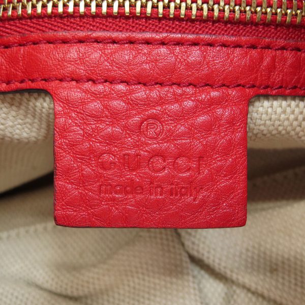 55719050 6 Gucci Chain Shoulder Soho Tote Bag Leather Red