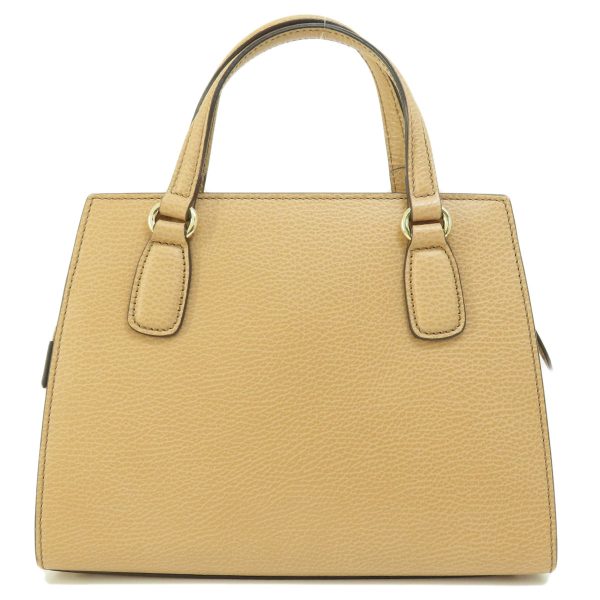 55719063 2 Gucci Interlocking G Outlet 2way Handbag Leather Beige