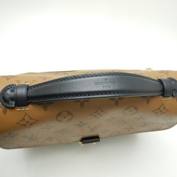 6 Louis Vuitton Monogram Reverse Pochette Metis MM 2WAY Bag Brown