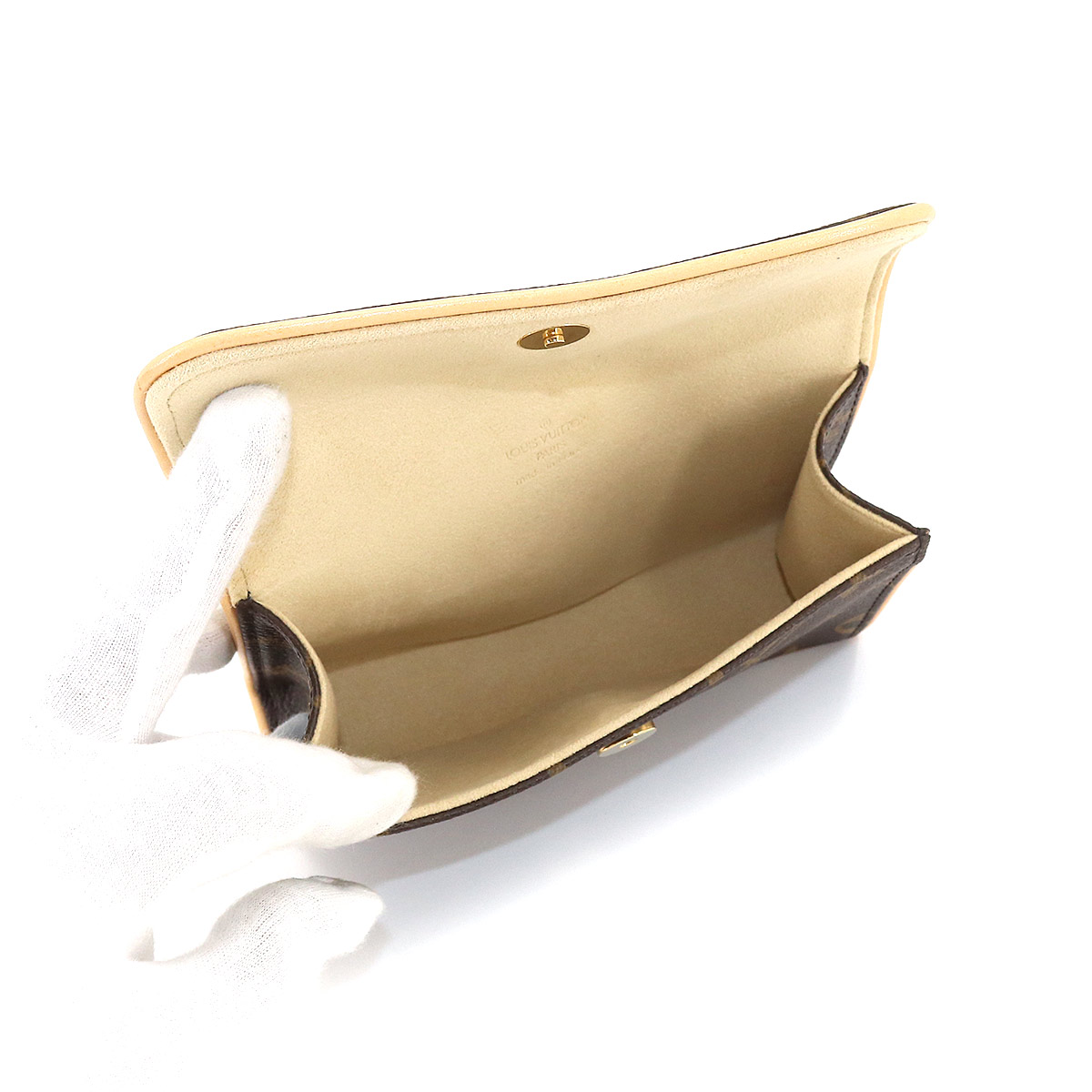 Louis Vuitton Monogram Pochette Florentine Waist Pouch Belt Bag Brown Gold Hardware - Image 6