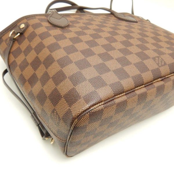 6 Louis Vuitton Damier Neverfull PM Ebene Tote Bag Brown