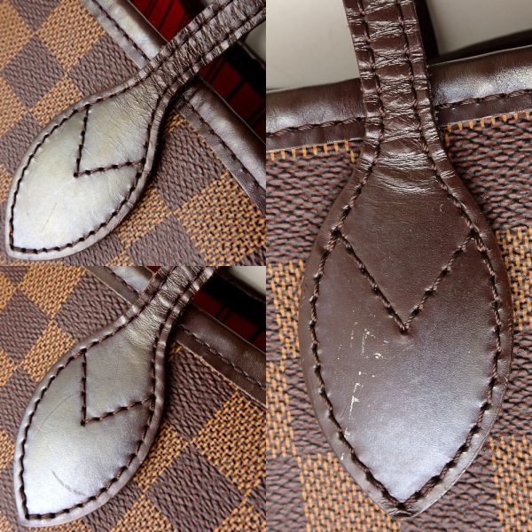 6 Louis Vuitton Damier Neverfull MM Tote Bag Ebene