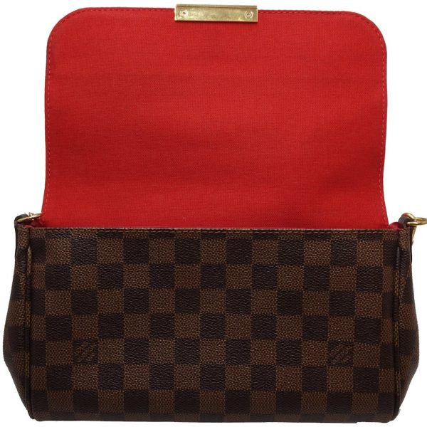 6 Louis Vuitton Damier Favorite MM Shoulder Bag Ebene