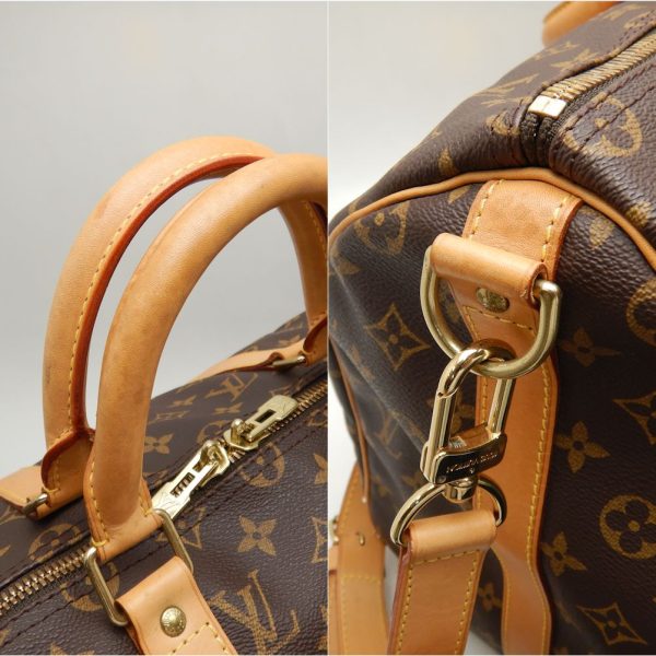 6 Louis Vuitton Monogram Keepall Bandouliere 50 Boston Bag Brown