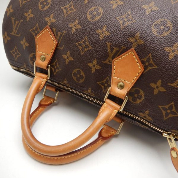 6 Louis Vuitton Monogram Speedy 30 Handbag Brown