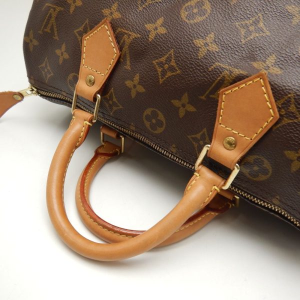 6 Louis Vuitton Monogram Speedy 30 Handbag Brown