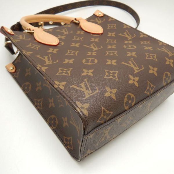 6 Louis Vuitton Monogram Sac Plat BB Handbag Brown