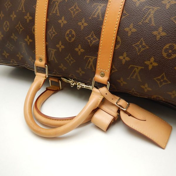 6 Louis Vuitton Monogram Keepall 50 Boston Bag Brown