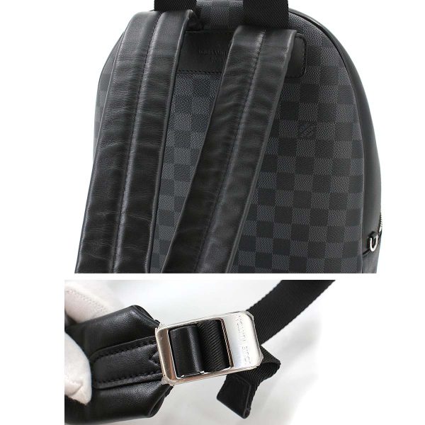 6 Louis Vuitton Damier Graphite Josh NV Backpack Rucksack Black