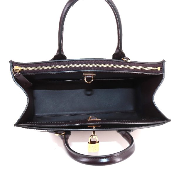 6 Louis Vuitton City Steamer MM 2 Way Hand Shoulder Bag Leather Beige Brown