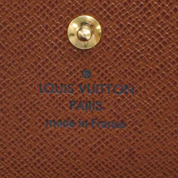 6 Louis Vuitton Portefeuille Elyse Folding Wallet Monogram Brown