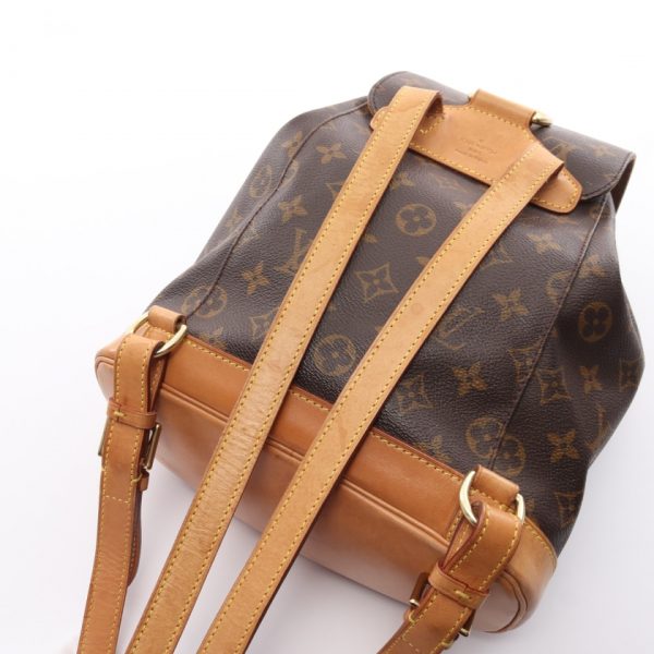 6 Louis Vuitton Montsouris MM Monogram Backpack Rucksack Brown